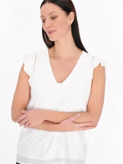 Usha Damen Top in weiß
