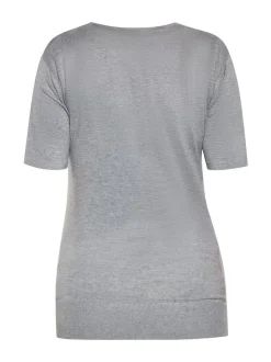 Usha Damen T-Shirt in grau - Ausschnitt: Rundhals