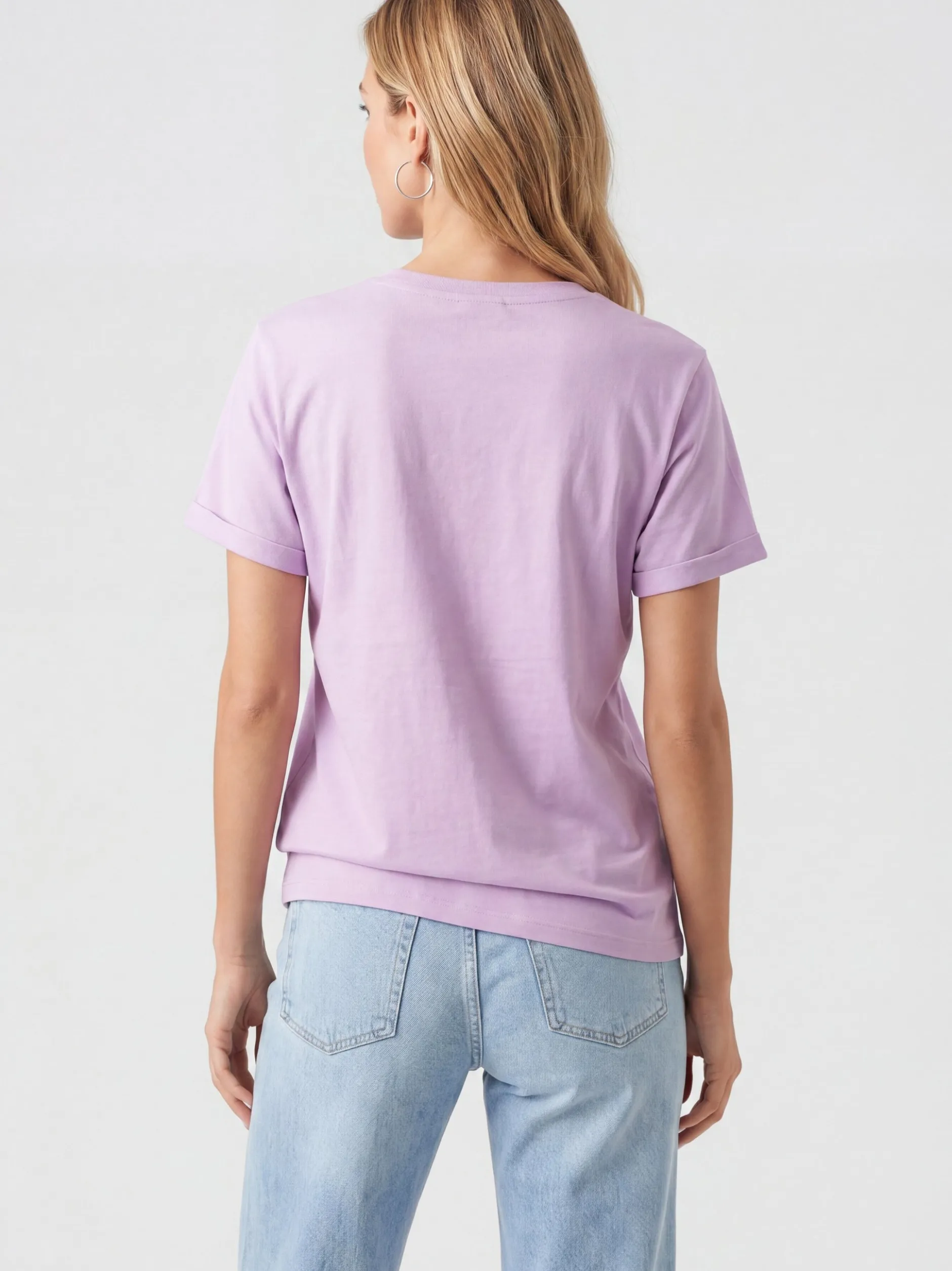 Usha Damen T-Shirt in lila - Ausschnitt: Rundhals
