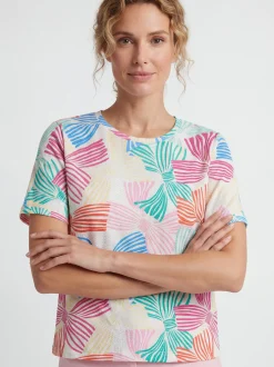 Usha Damen T-Shirt in mehrfarbig - Ausschnitt: Rundhals