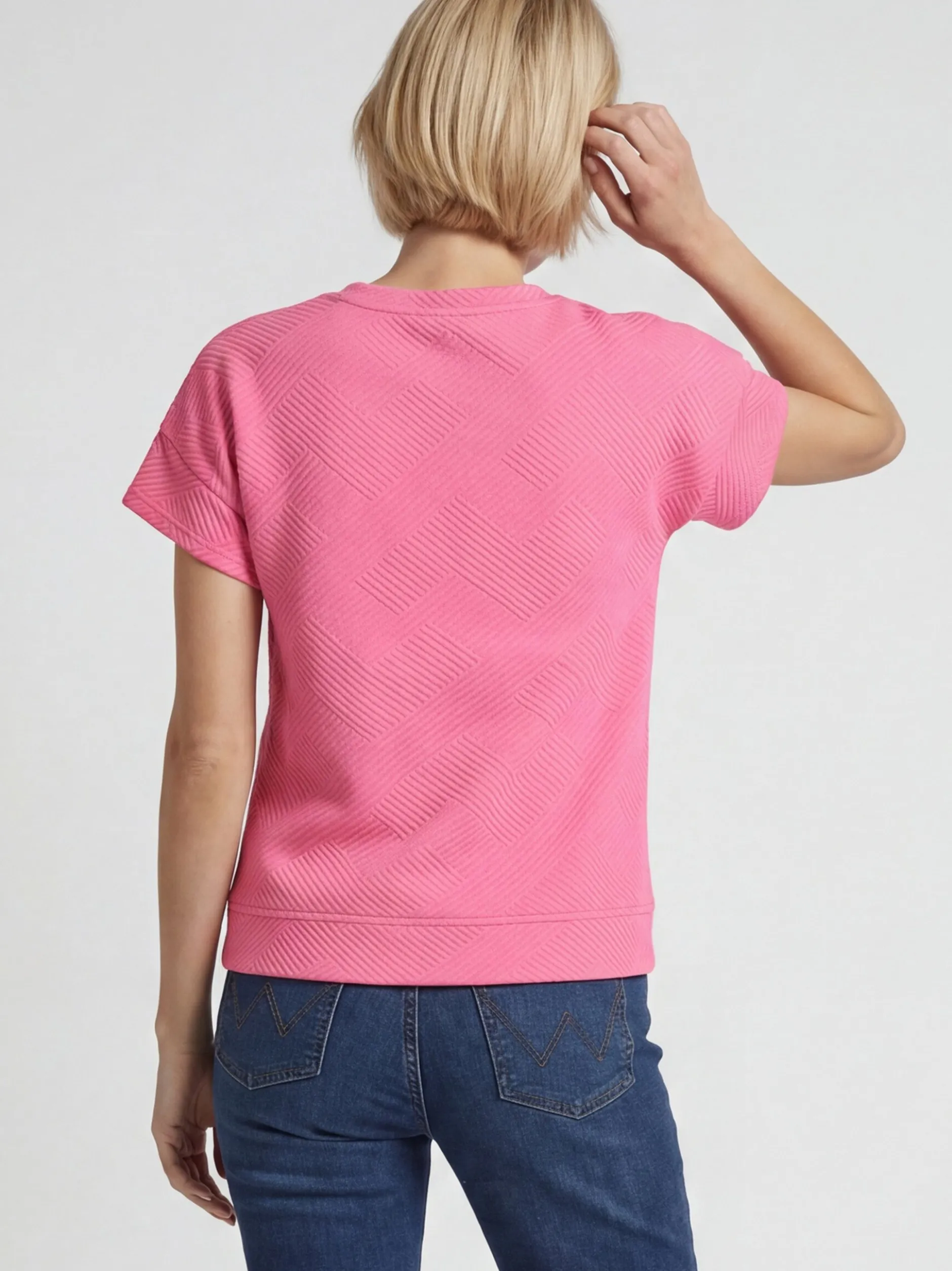 Usha Damen T-Shirt in pink - Ausschnitt: Rundhals