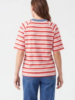 Usha Damen T-Shirt in rot - Ausschnitt: Rundhals