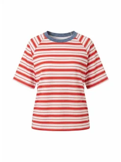 Usha Damen T-Shirt in rot - Ausschnitt: Rundhals