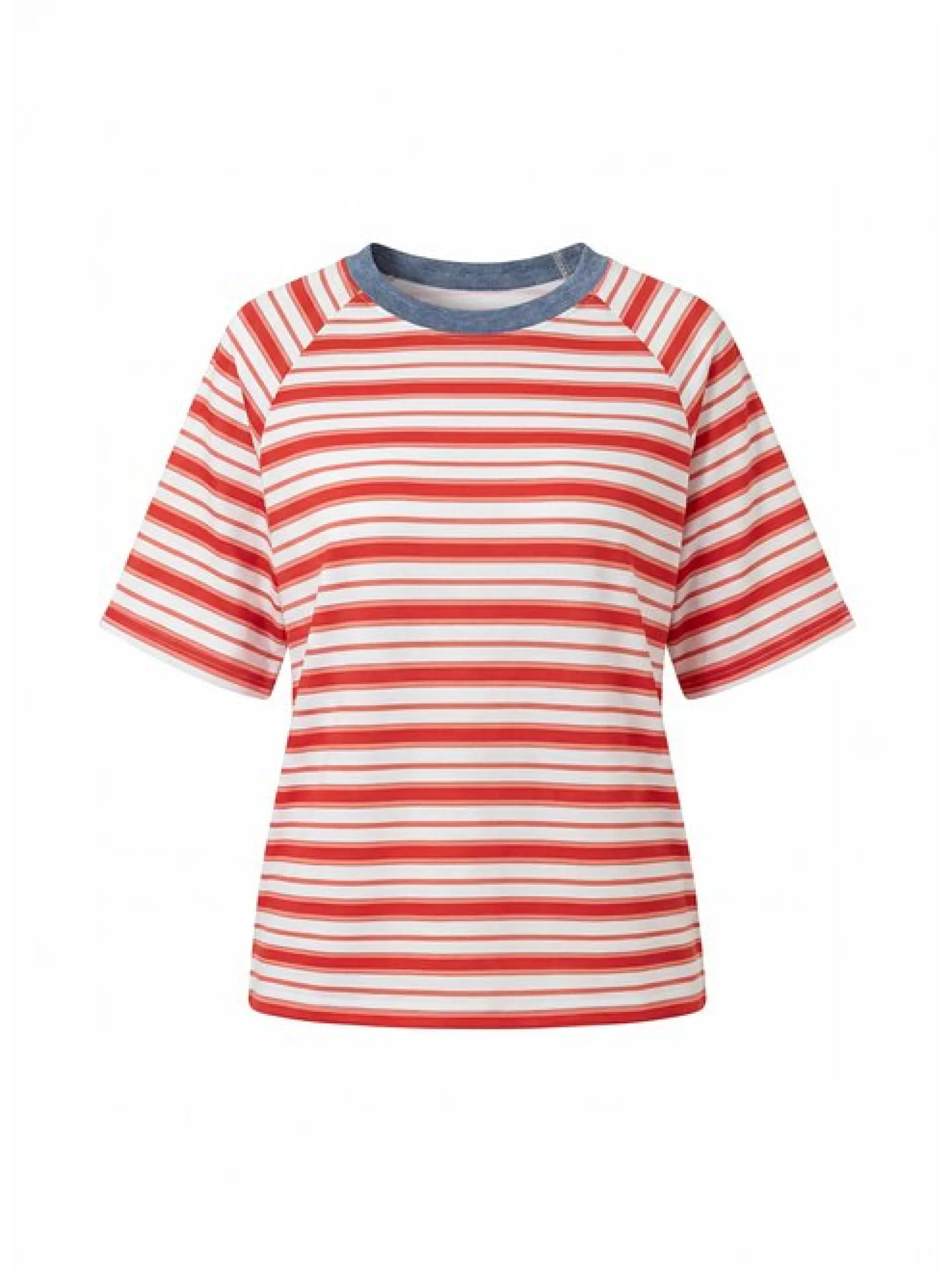 Usha Damen T-Shirt in rot - Ausschnitt: Rundhals