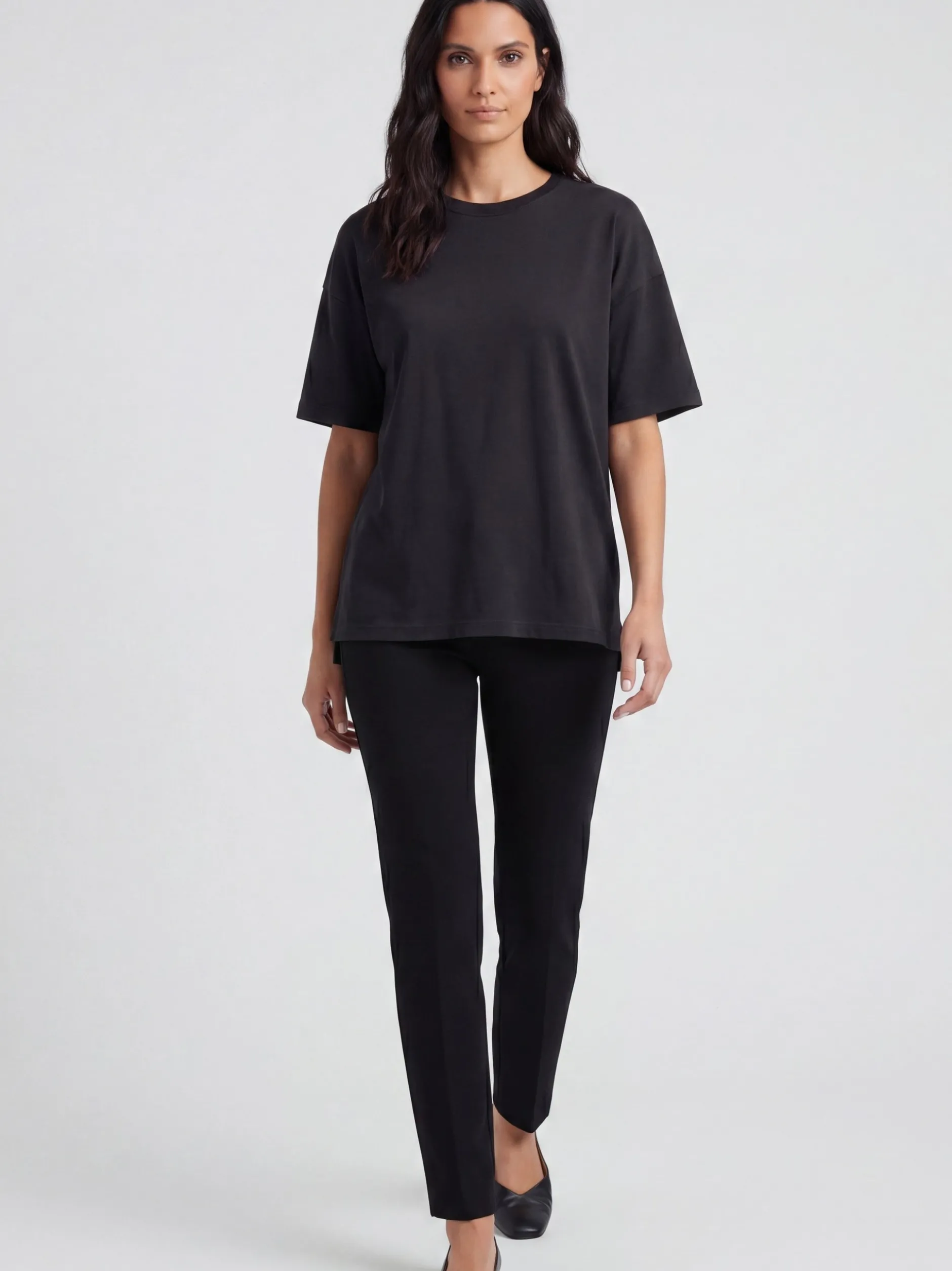 Usha Damen T-Shirt in schwarz - Ausschnitt: Rundhals