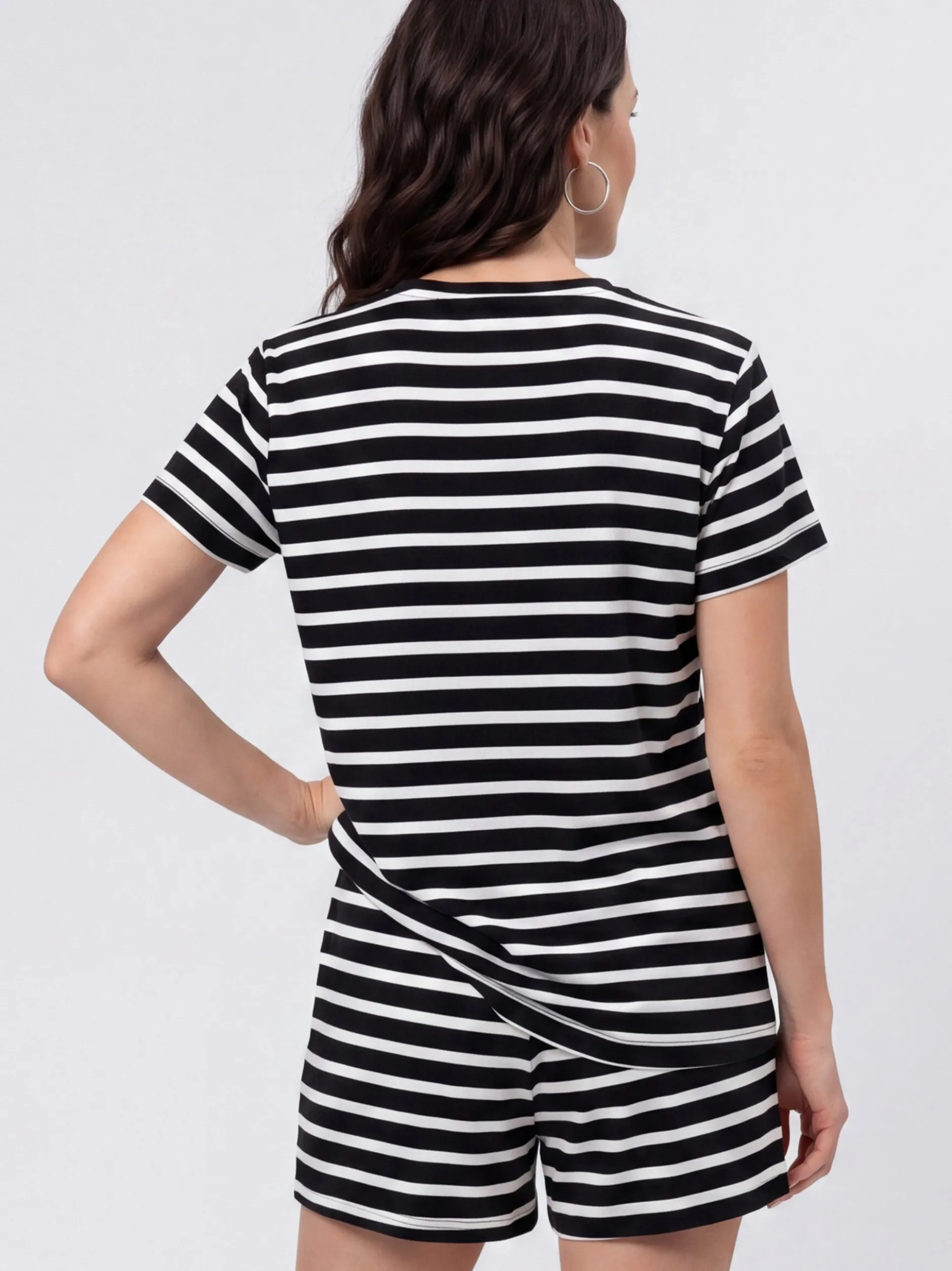 Usha Damen T-Shirt in schwarz - Ausschnitt: Rundhals