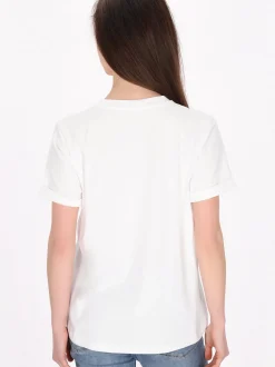 Usha Damen T-Shirt in weiß - Ausschnitt: Rundhals