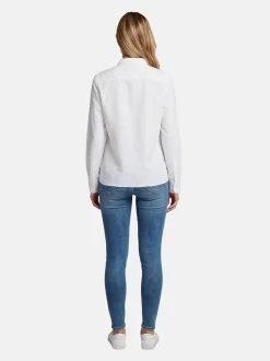 U.S. Polo Assn. Damen Hemdbluse - USBellaa in weiß
