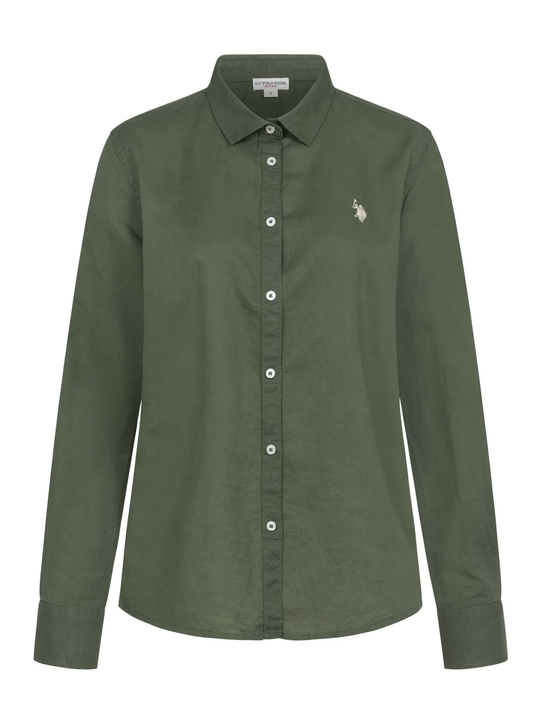 U.S. Polo Assn. Damen Hemdbluse - USBellaa in oliv