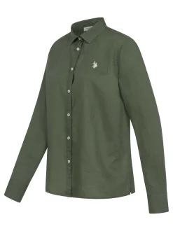 U.S. Polo Assn. Damen Hemdbluse - USBellaa in oliv