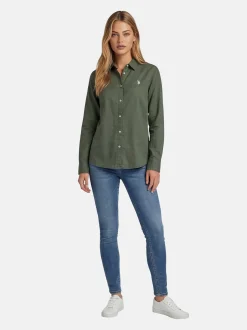 U.S. Polo Assn. Damen Hemdbluse - USBellaa in oliv