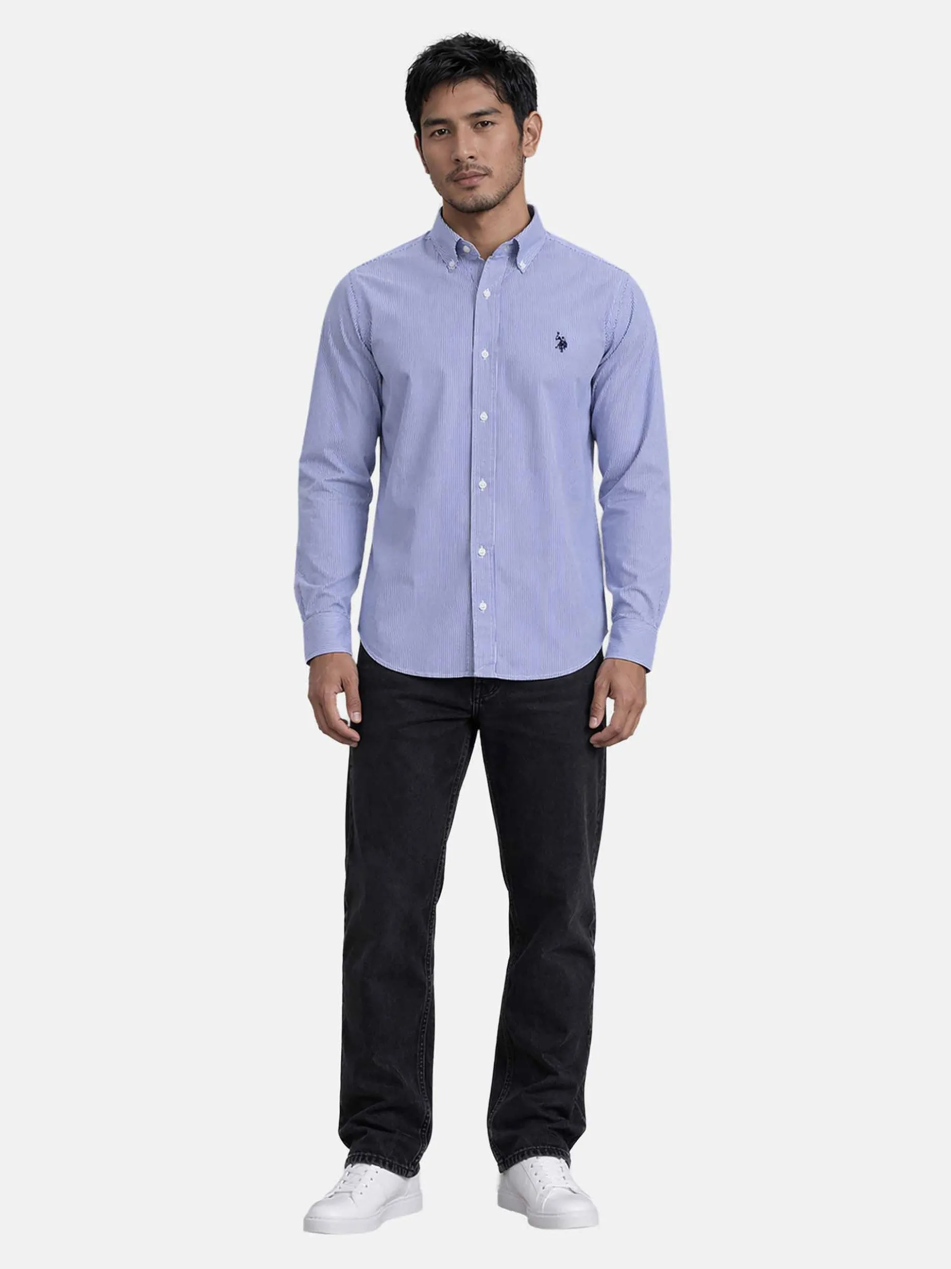 U.S. Polo Assn. Herren Hemd - USDeclaan in blau