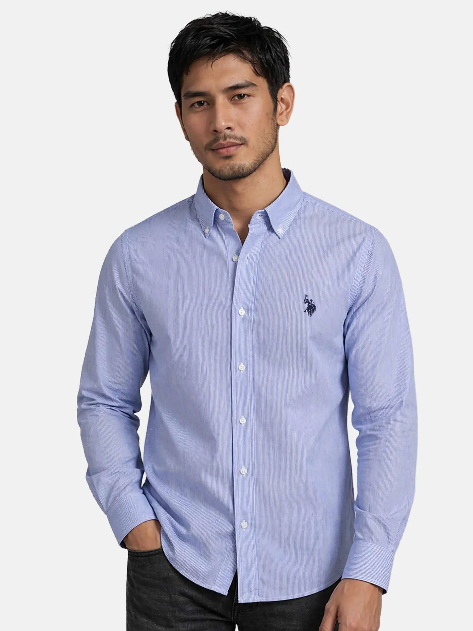 U.S. Polo Assn. Herren Hemd - USDeclaan in blau