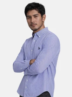 U.S. Polo Assn. Herren Hemd - USDeclaan in blau