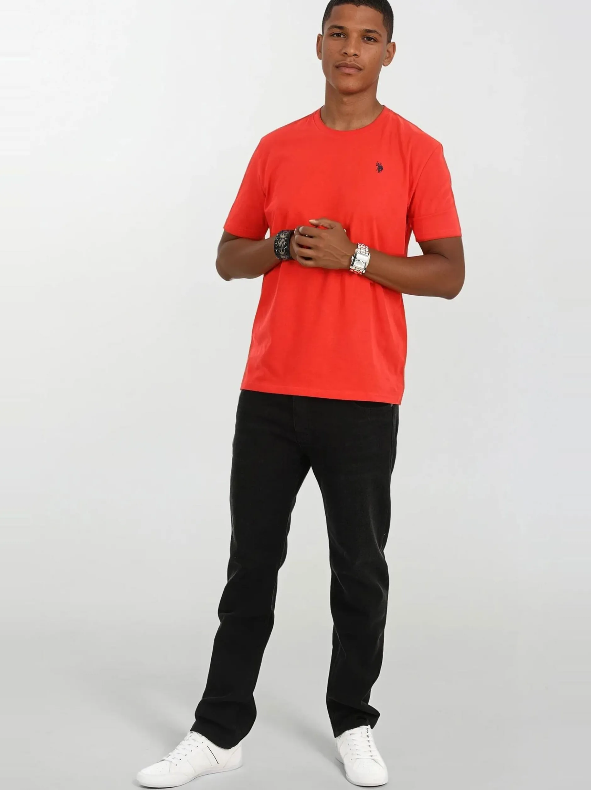 U.S. Polo Assn. Herren Herren T-Shirt - USNaash in rot