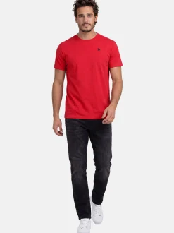 U.S. Polo Assn. Herren Herren T-Shirt - USNaash in rot