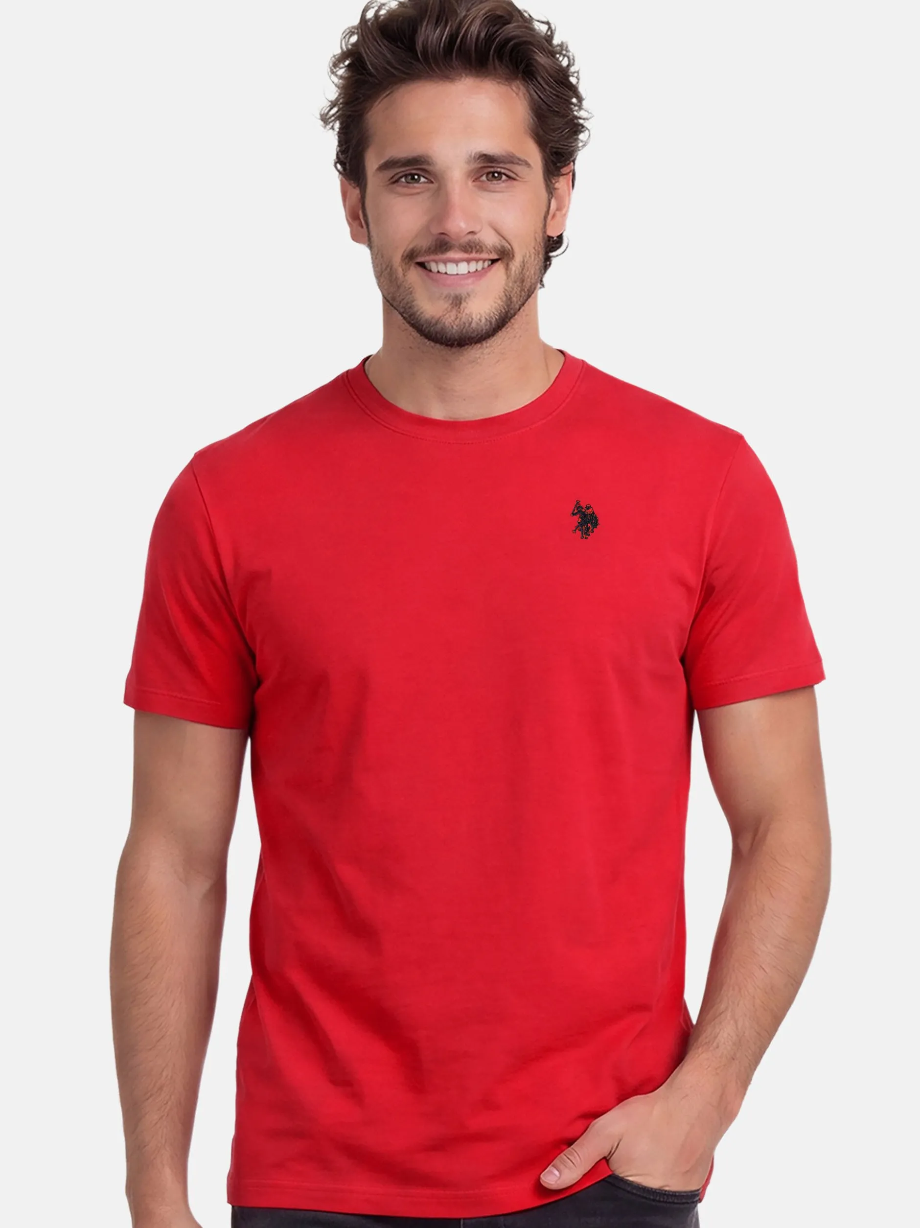 U.S. Polo Assn. Herren Herren T-Shirt - USNaash in rot