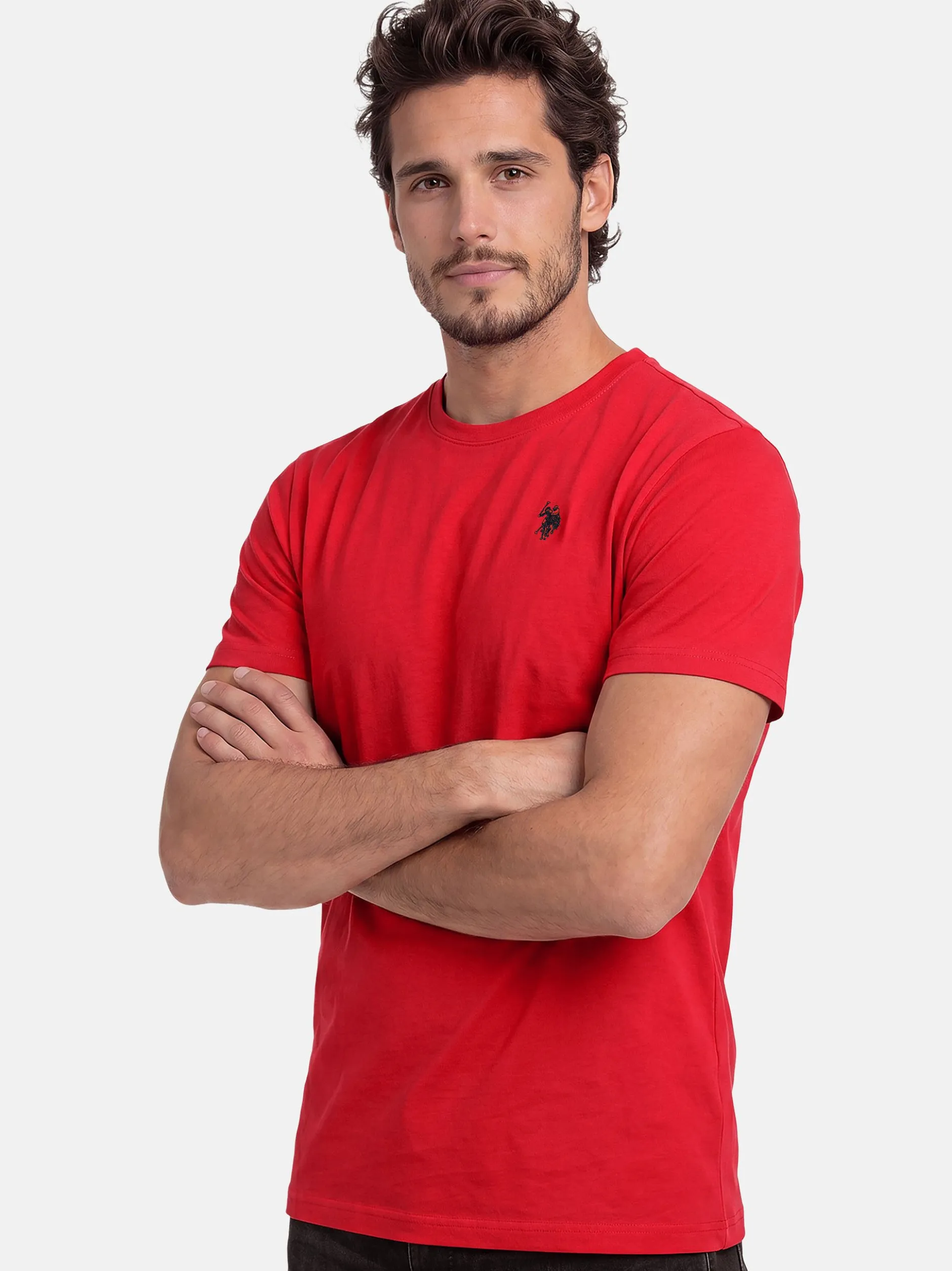 U.S. Polo Assn. Herren Herren T-Shirt - USNaash in rot