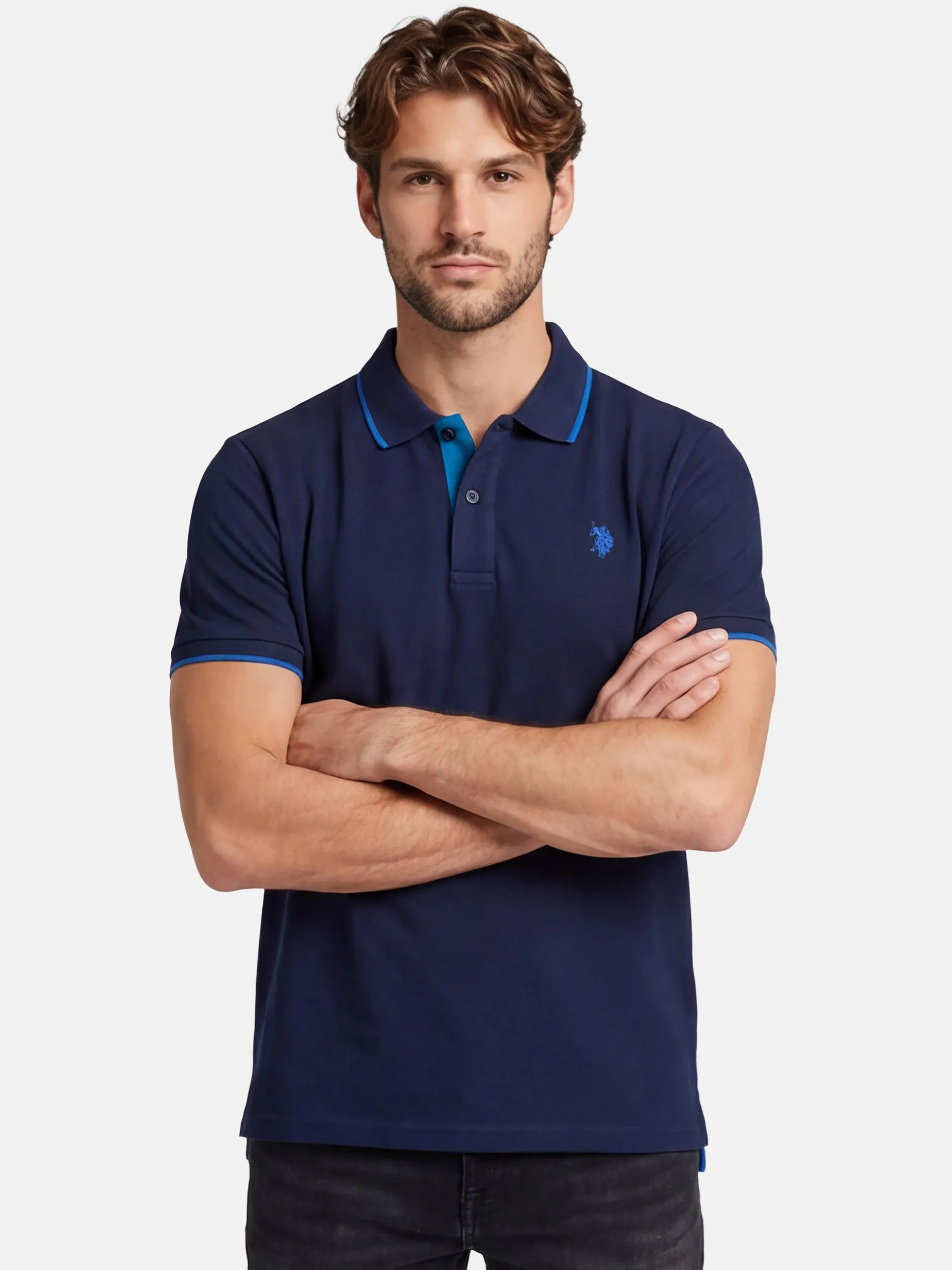U.S. Polo Assn. Herren Poloshirts - USKayle in blau