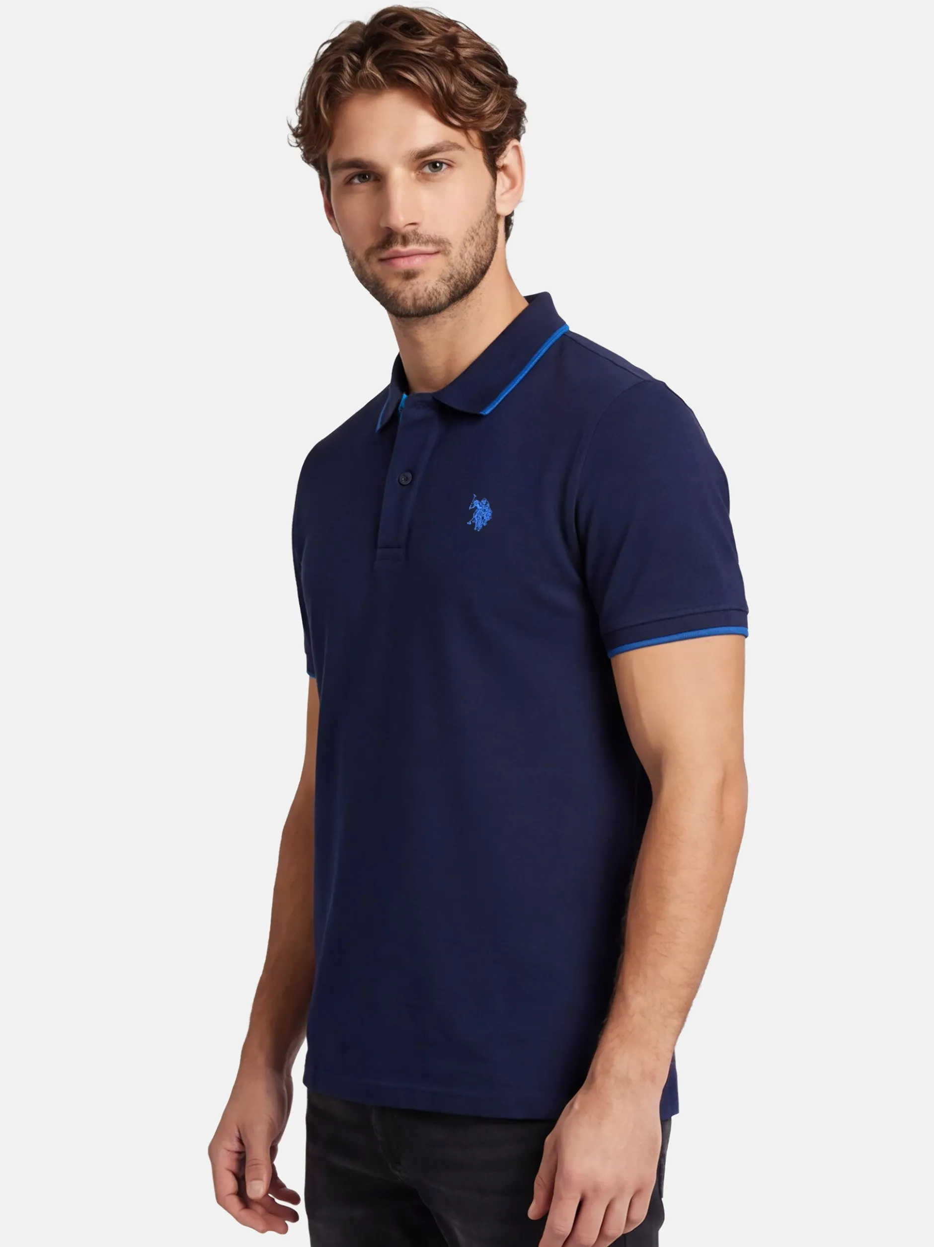 U.S. Polo Assn. Herren Poloshirts - USKayle in blau