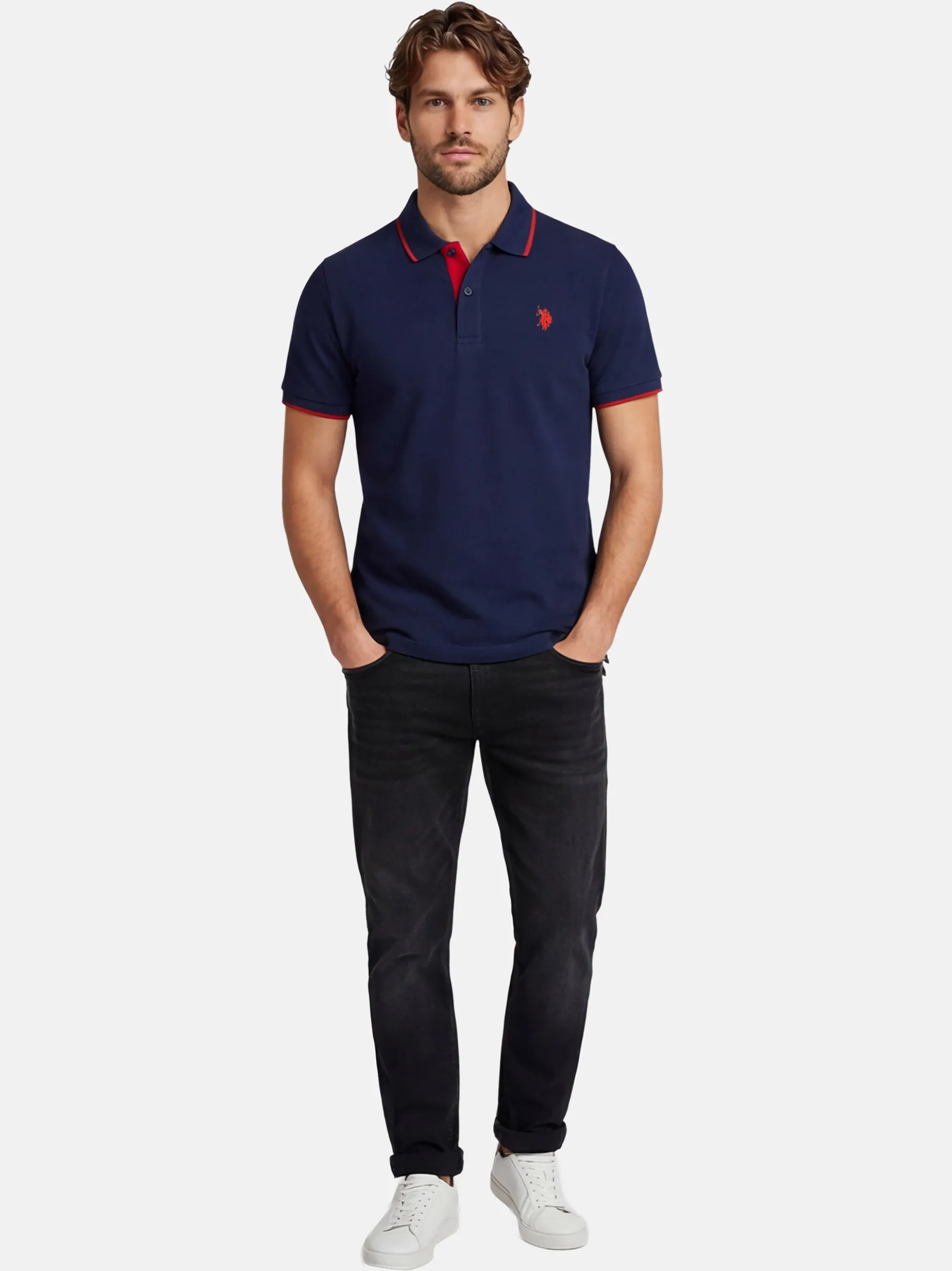 U.S. Polo Assn. Herren Poloshirts - USKayle in blau