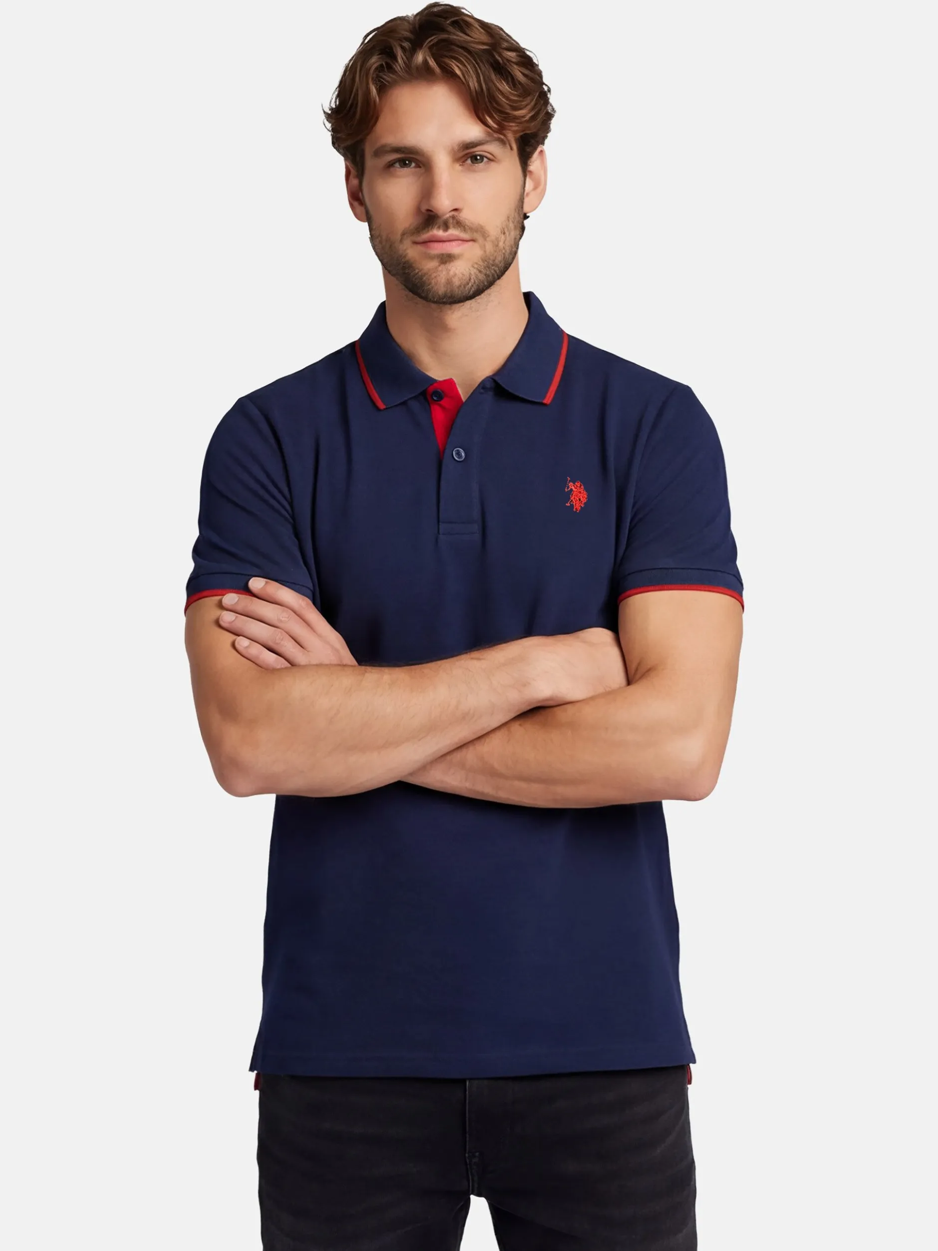 U.S. Polo Assn. Herren Poloshirts - USKayle in blau