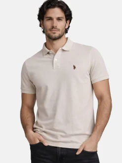 U.S. Polo Assn. Herren Poloshirt - USBrodyy in sand