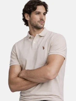 U.S. Polo Assn. Herren Poloshirt - USBrodyy in sand