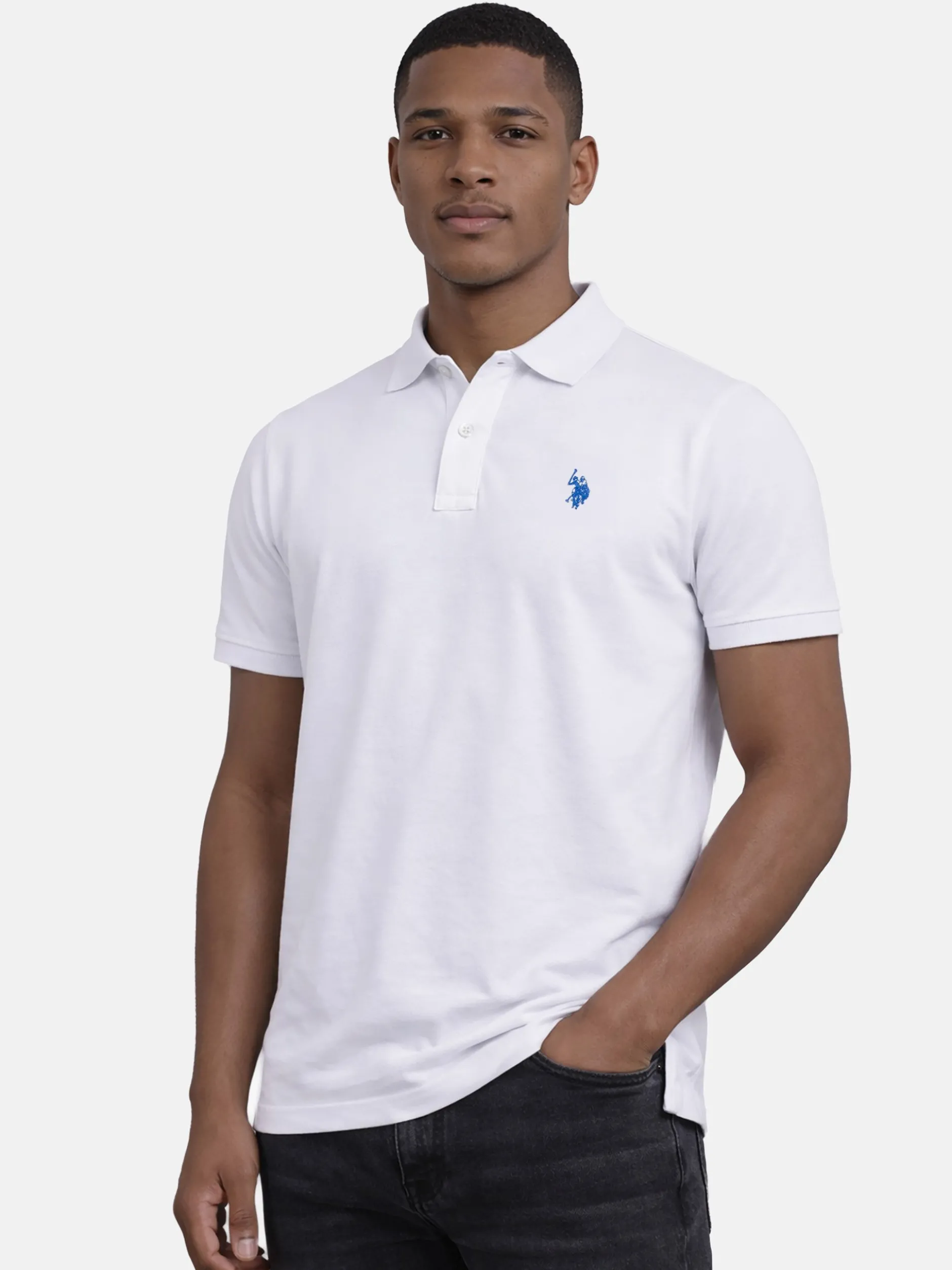 U.S. Polo Assn. Herren Poloshirt - USRyyan in weiß