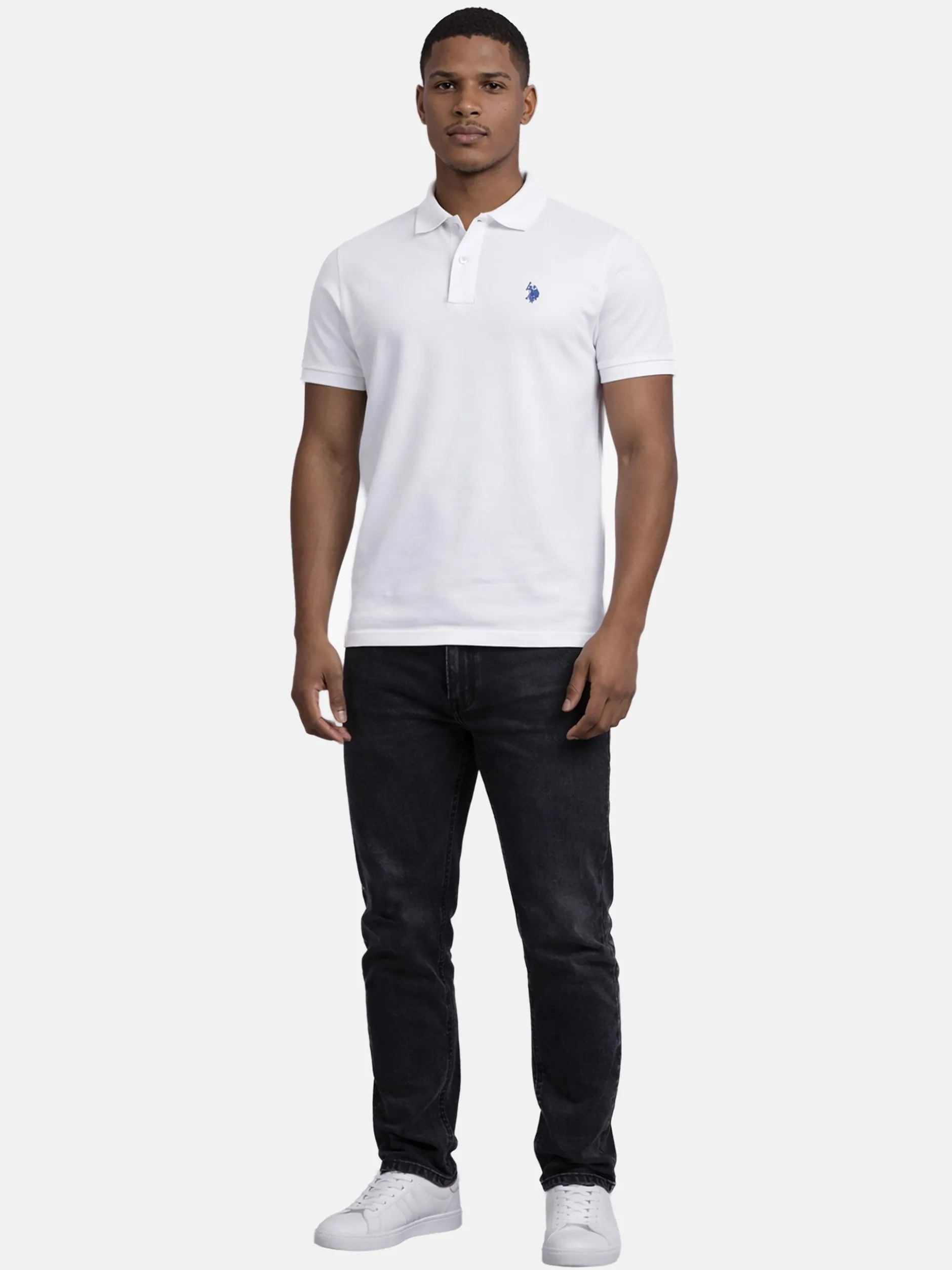 U.S. Polo Assn. Herren Poloshirt - USRyyan in weiß
