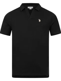 U.S. Polo Assn. Herren Poloshirt - USAAce in schwarz