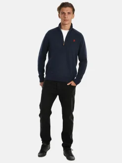 U.S. Polo Assn. Herren Pullover - USLogaan in blau