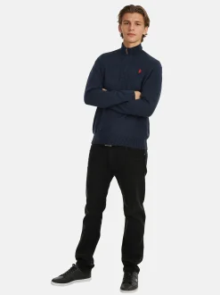 U.S. Polo Assn. Herren Pullover - USLogaan in blau