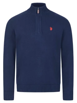 U.S. Polo Assn. Herren Pullover - USLogaan in blau