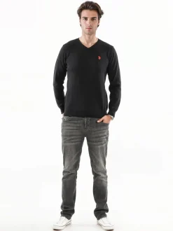 U.S. Polo Assn. Herren Pullover - USPhil in schwarz