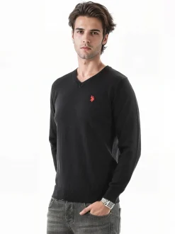 U.S. Polo Assn. Herren Pullover - USPhil in schwarz