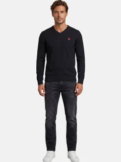 U.S. Polo Assn. Herren Pullover - USPhil in schwarz