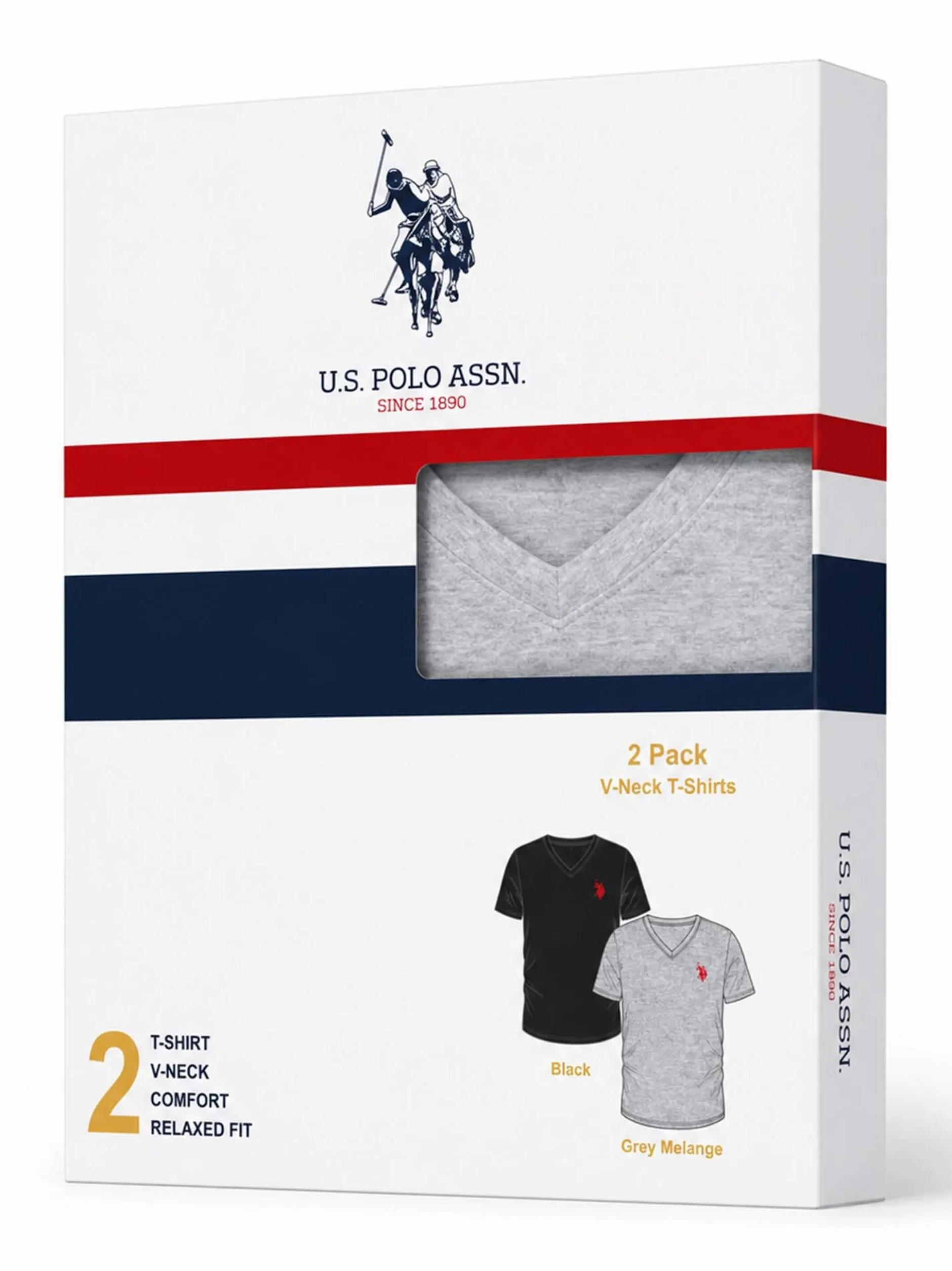 U.S. Polo Assn. Herren T-Shirt - USRiider in schwarz