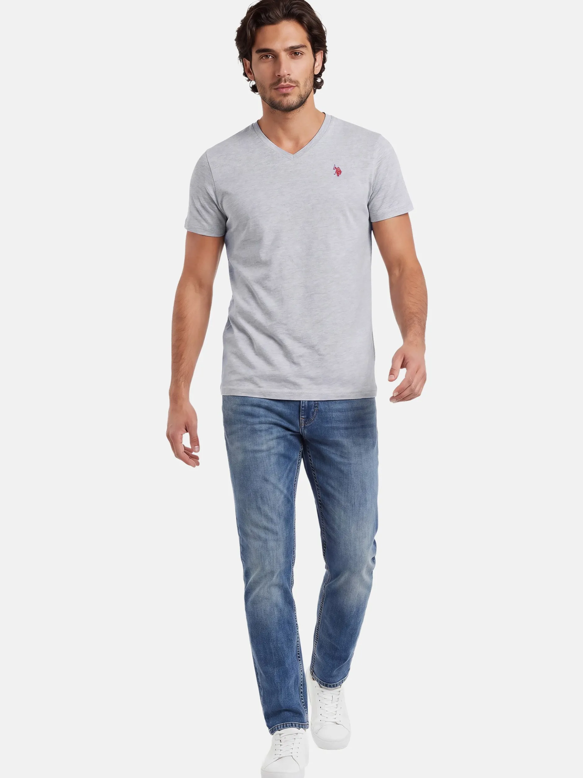 U.S. Polo Assn. Herren T-Shirt - USRiider in schwarz