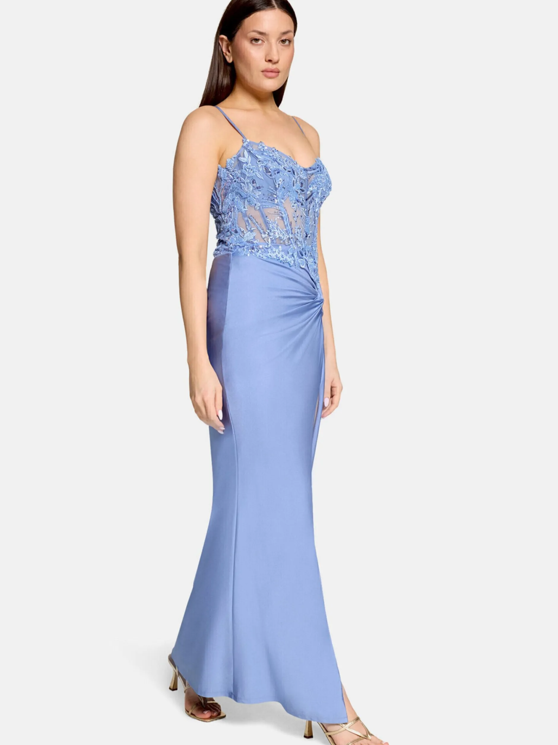 Vera Mont Damen Abendkleid in hellblau