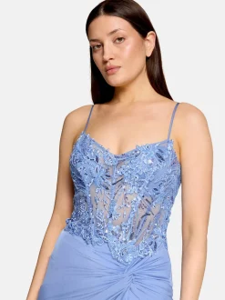 Vera Mont Damen Abendkleid in hellblau