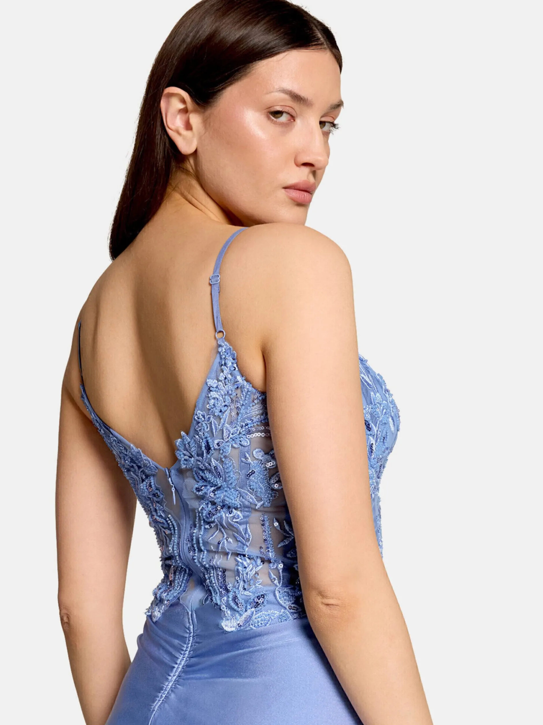 Vera Mont Damen Abendkleid in hellblau