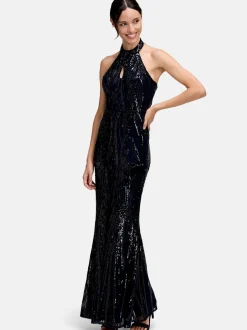 Vera Mont Damen Abendkleid in marine blau