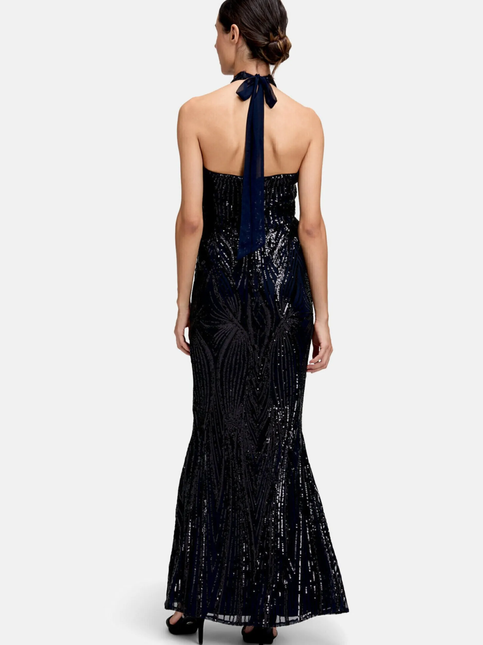 Vera Mont Damen Abendkleid in marine blau
