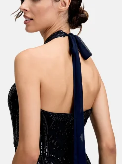 Vera Mont Damen Abendkleid in marine blau