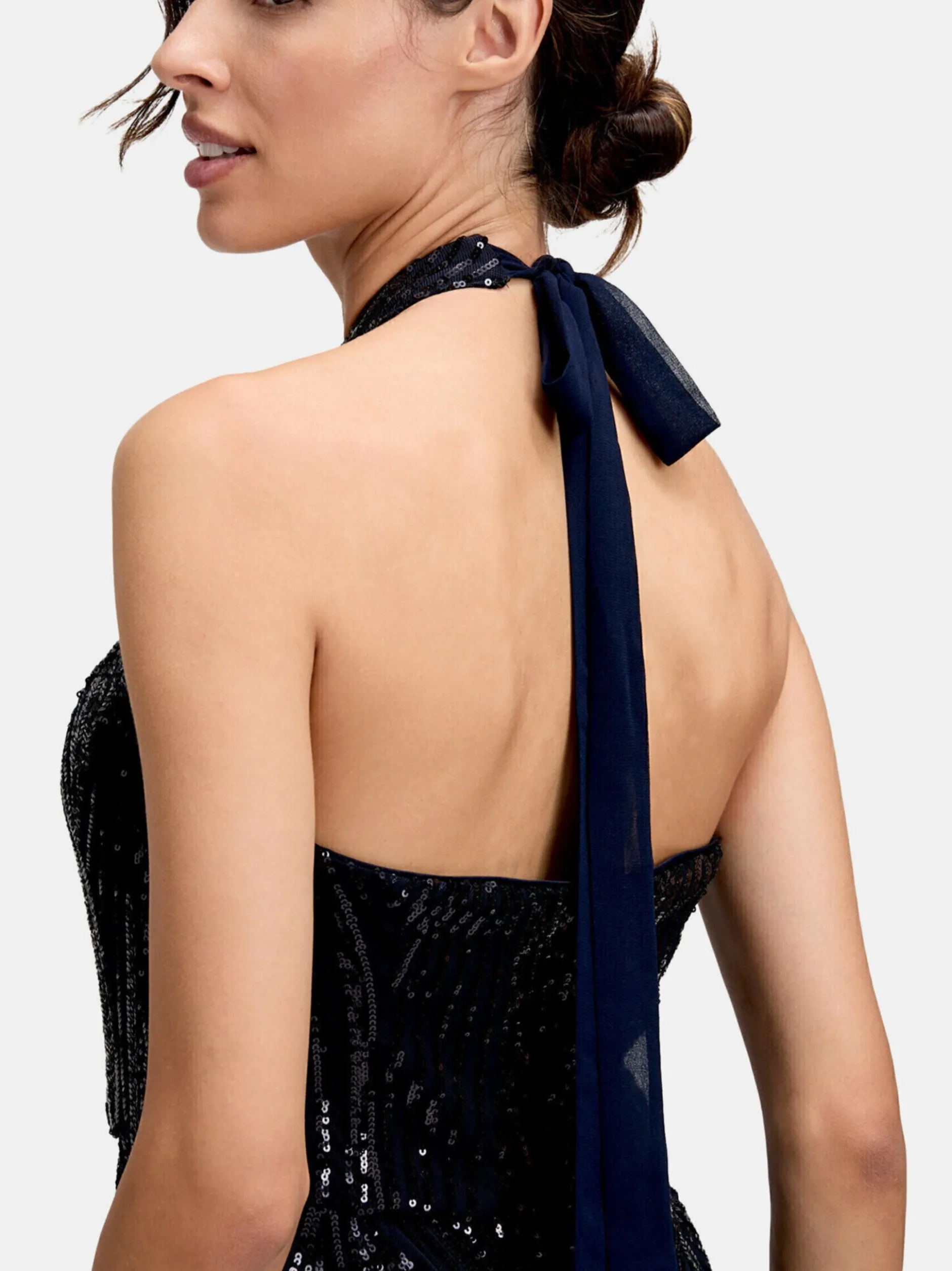 Vera Mont Damen Abendkleid in marine blau
