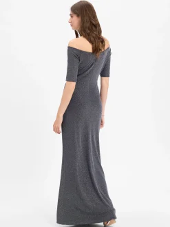 Vera Mont Damen Abendkleid in marine - Ärmel: kurzarm