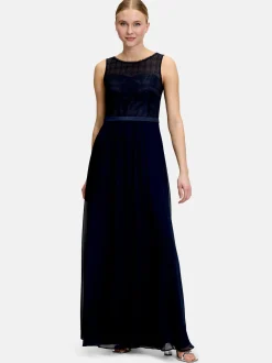 Vera Mont Damen Abendkleid in marine blau