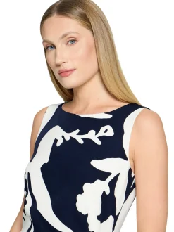 Vera Mont Damen Abendkleid in marine ecru - Länge: midi