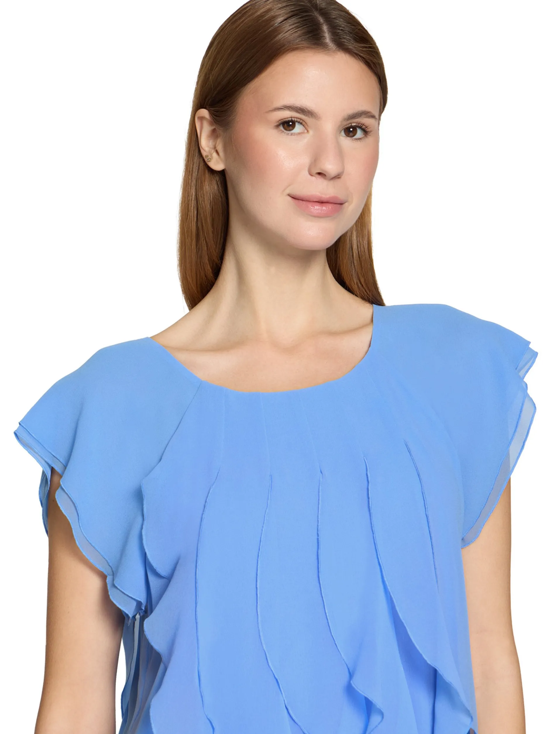Vera Mont Damen Abendkleid in blau - Länge: mittel